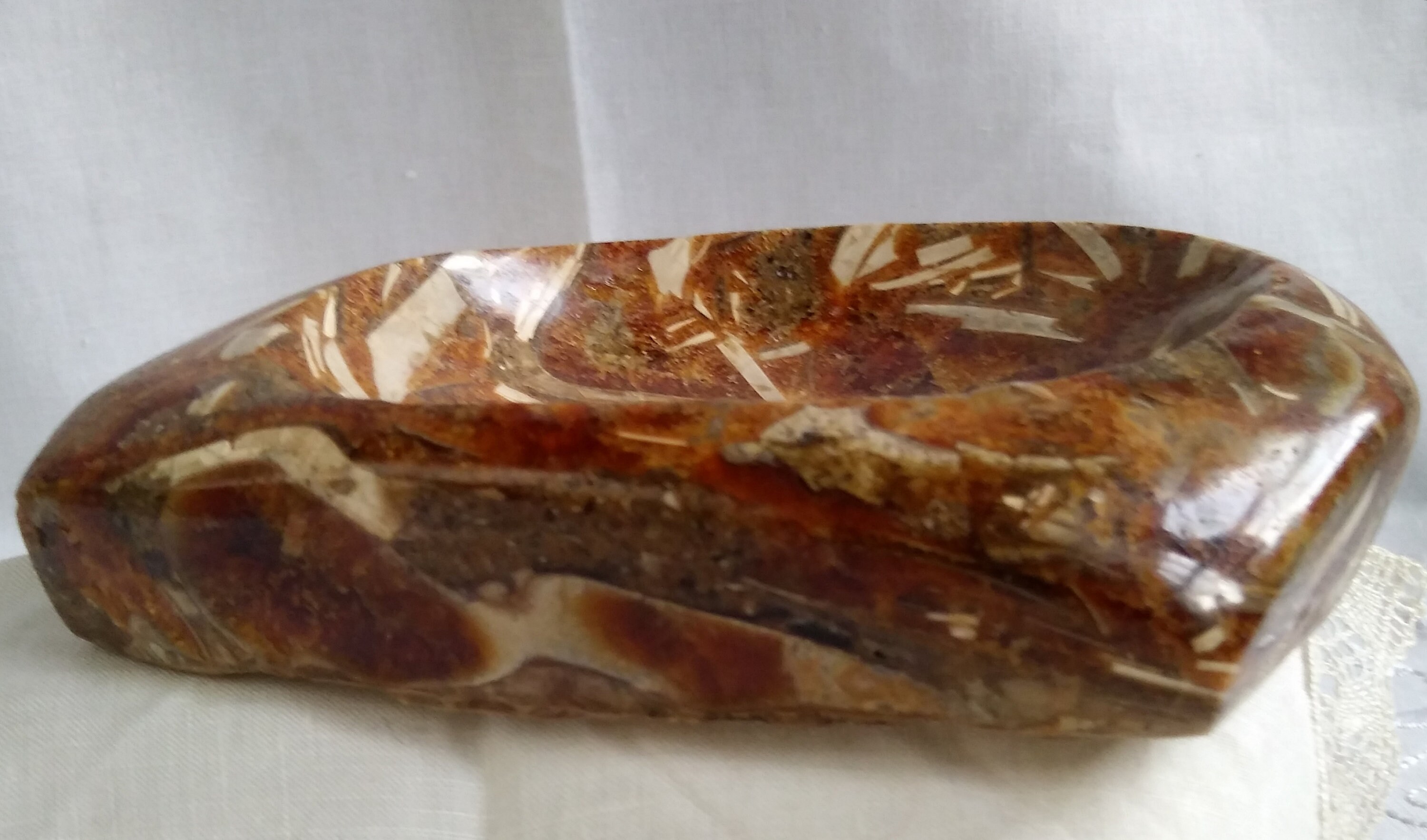 Elephant Skin Jasper Paperweight, Stone Soap Dish, Minerals and Fossils