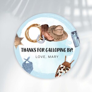 Editable Cowboy Baby Shower Favor Tag Cowboy on the Way Favor Tag Rodeo Favor Tag Instant Download