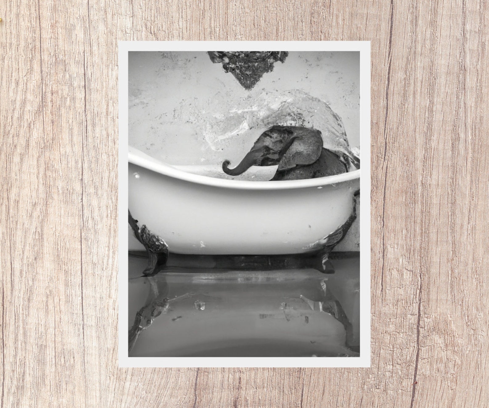 Animals in Bathtub Set of 4 Prints Funny Bathroom Prints Wall - Etsy