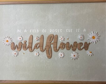 Quilled Flower Art, Home Decor, Childs Room Decor, Unique Wall Decor, Quilled Wall Art, Unique Gift, Housewarming Gift, Dorm Decor