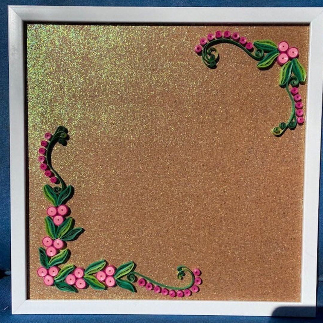 Quilled Bulletin Board, Home Decor, Office Decor, Childs Room Decor, Wall Decor, Quilled Art