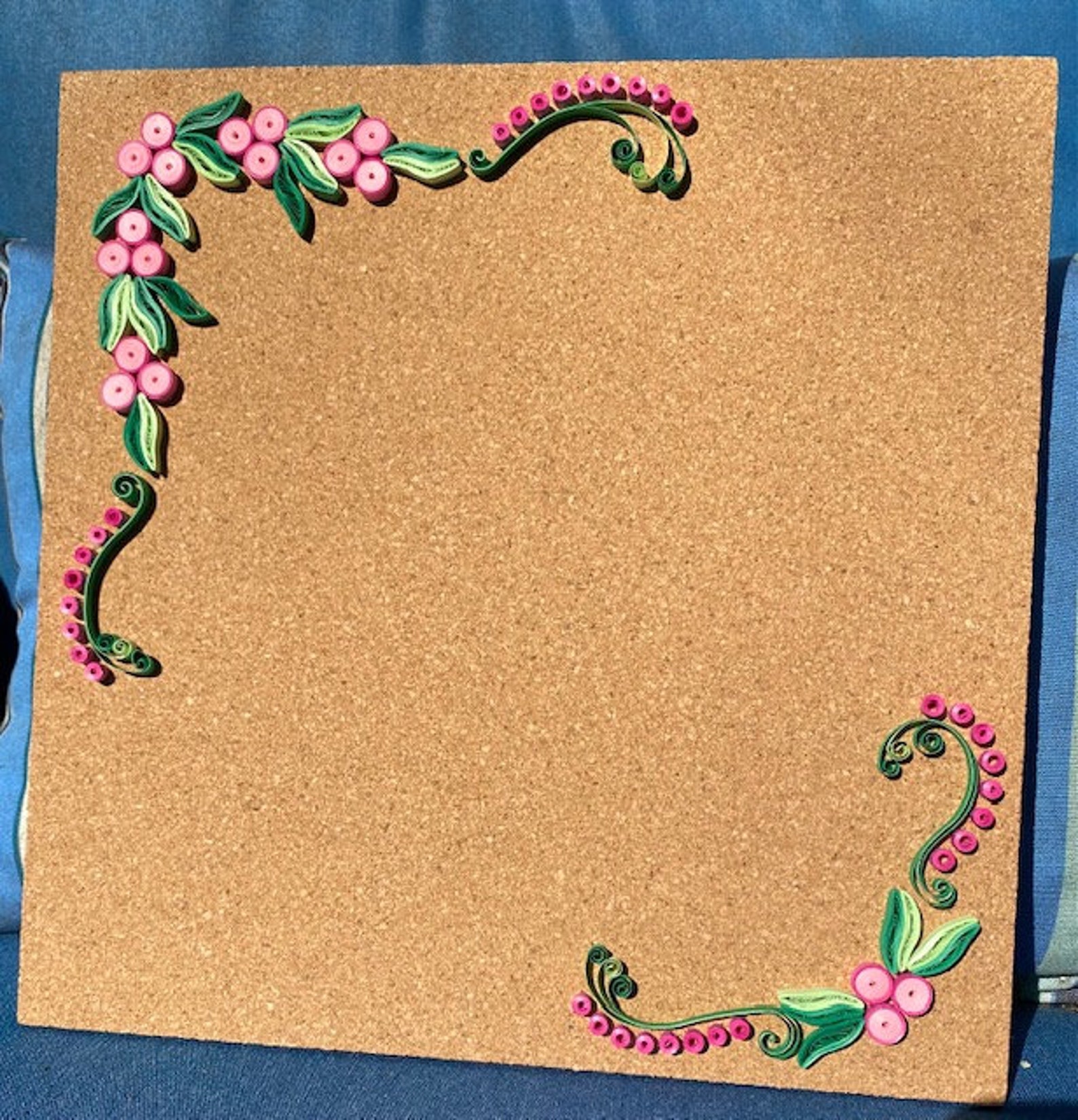 Quilled Bulletin Board, Home Decor, Office Decor, Childs Room Decor, Wall Decor, Quilled Art