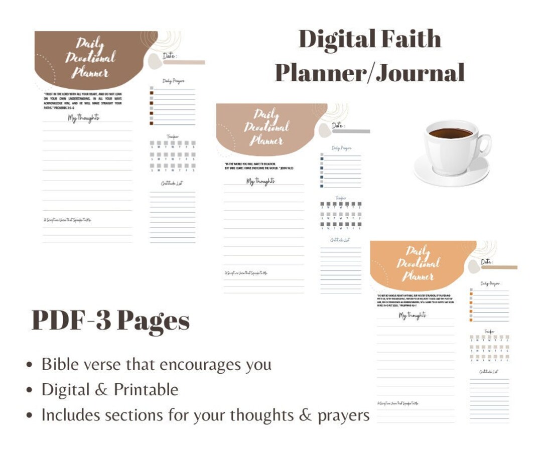 Digital Faith Planner & Journal - Etsy