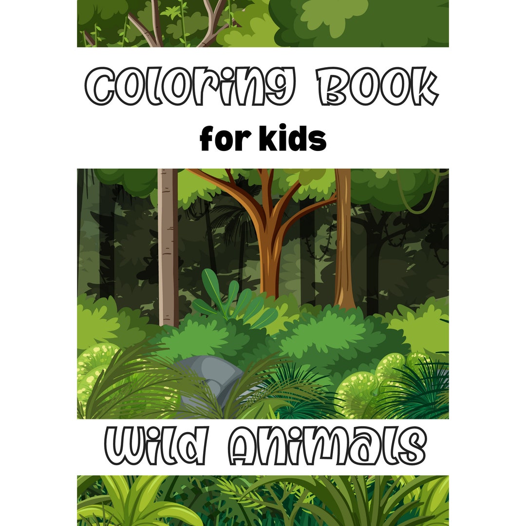 Printable Wild Animals Coloring Pages for Kids, Fun Preschool Activity ...