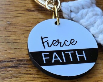 Collection HaLove, porte-clés en macramé « Firece Faith »,