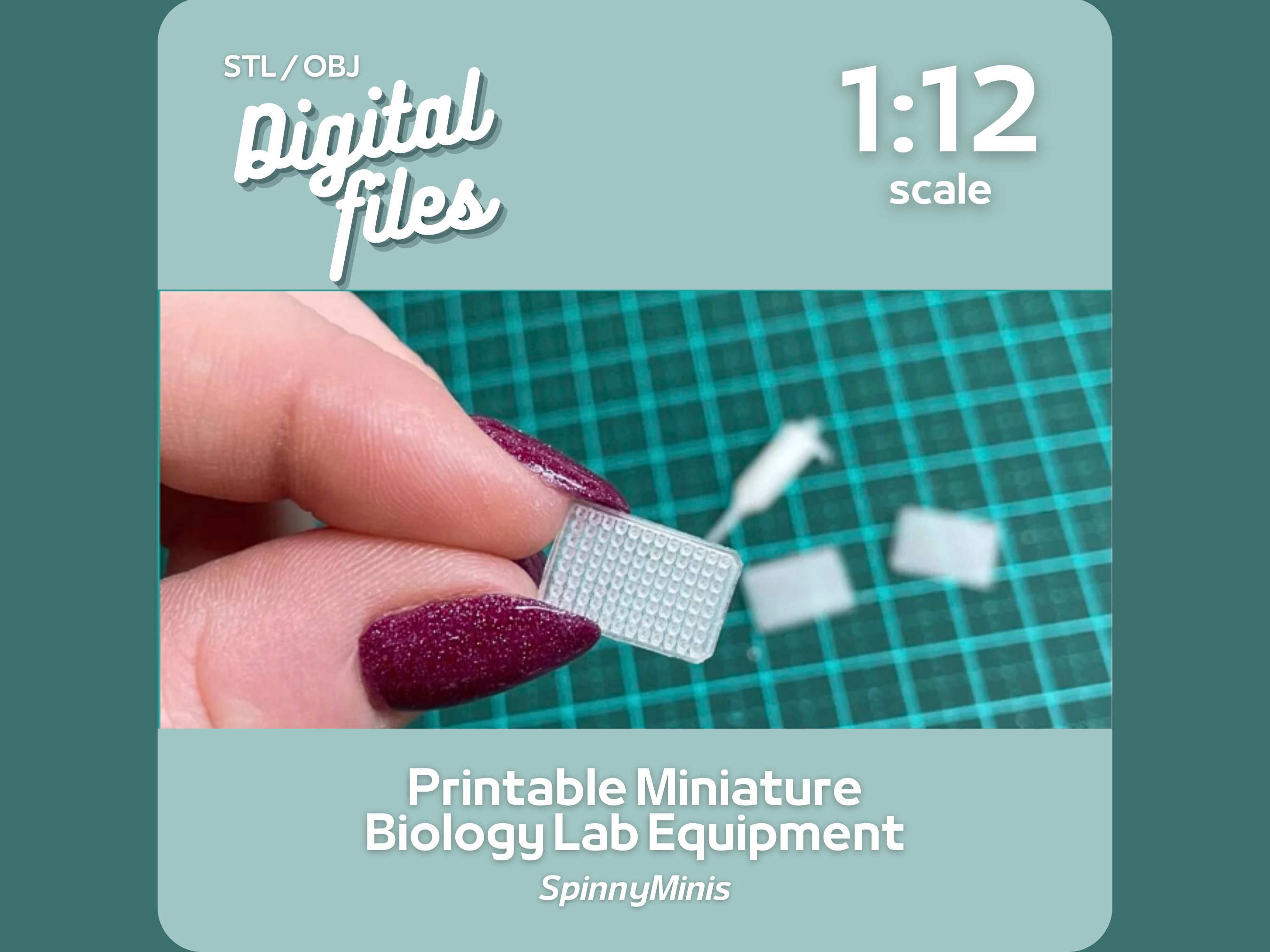 Digital Files - 1:12 Miniature Biology Lab Equipment Kit - Models for ...