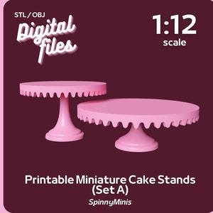 Digitale Dateien - 1:12 Miniatur Etageren (Set A) - Modelle für den 3D Druck (STL / OBJ)