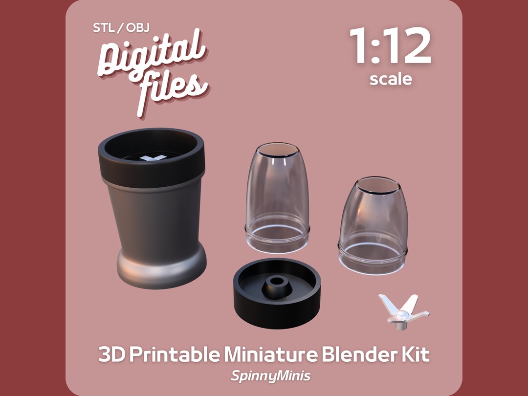 Digital Files - 1:12 Miniature Blender Kit - Personal / Compact Style ...