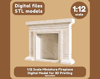 Archivos digitales - Chimenea en miniatura 1:12 - Estilo A - Modelo para impresión 3D (archivos STL)