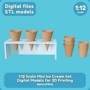 Digitala filer - 1:12 miniatyrglassset - Modeller för 3D-utskrift (STL-filer)