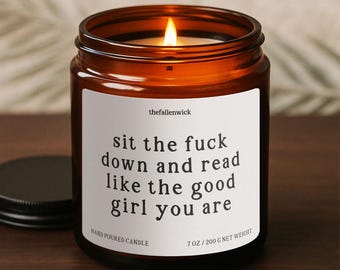 Cadeau épicé pour les amateurs de livres, Cadeau SMUT, Romance sombre, Cadeau livre fantastique, Cadeau livre romantique, Bougie de lecture, Cadeau rat de bibliothèque, Romantisme, Bougie