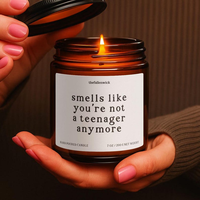 20th Birthday Candle, Smells like You’re not a Teenager Anymore, Candle Gift, Twenty Birthday, Funny Birthday Gift, Personalized Candle image 3