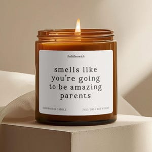 You're Going to be Amazing Parents, Baby Shower Gift, Future Parents Gift, Pregnancy Gift, Expecting Parents, New Parents Gift,Custom Candle