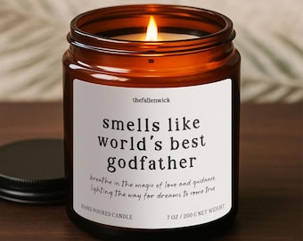 Smells Like World's Best Godfather, Custom Godfather Gift, Godfather Proposal, Godfather Candle, Gift from Godson, Gift from Goddaughter