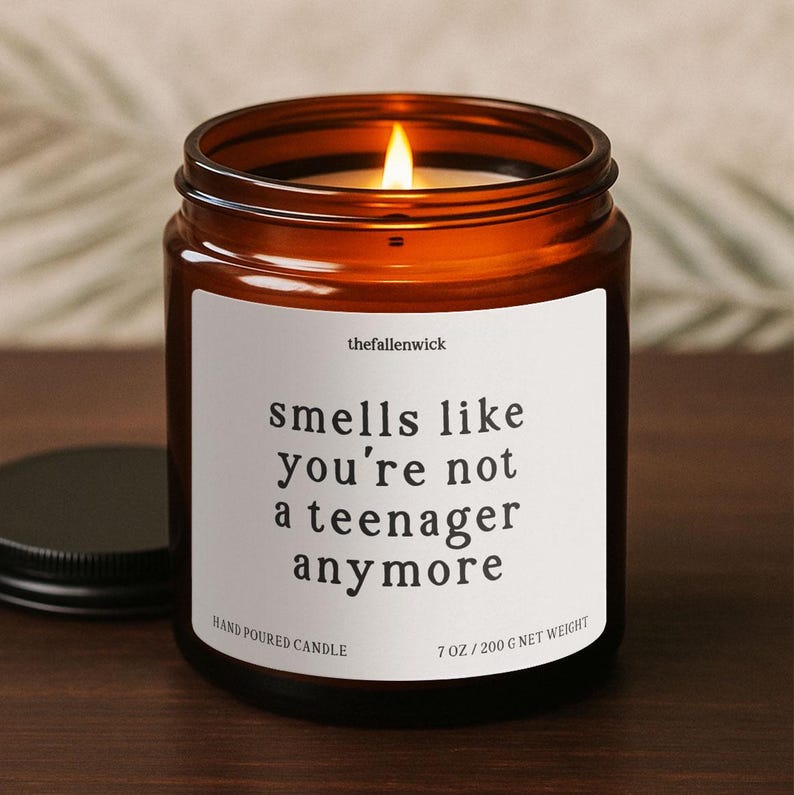 20th Birthday Candle, Smells like You’re not a Teenager Anymore, Candle Gift, Twenty Birthday, Funny Birthday Gift, Personalized Candle image 1