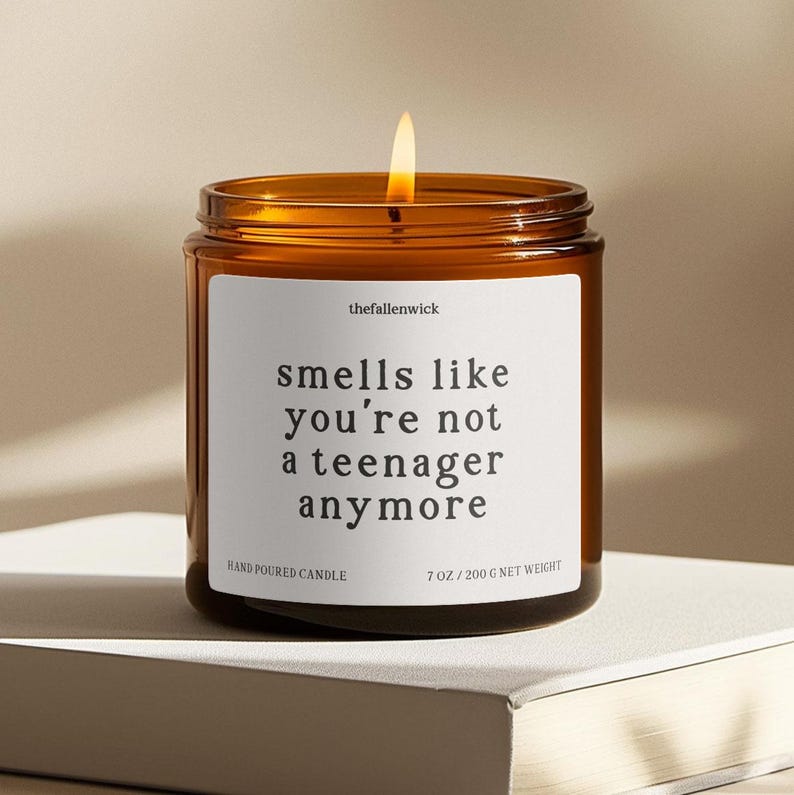 20th Birthday Candle, Smells like You’re not a Teenager Anymore, Candle Gift, Twenty Birthday, Funny Birthday Gift, Personalized Candle image 4