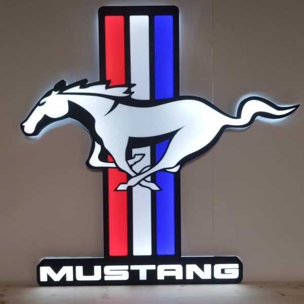 Logo lumineux Mustang
