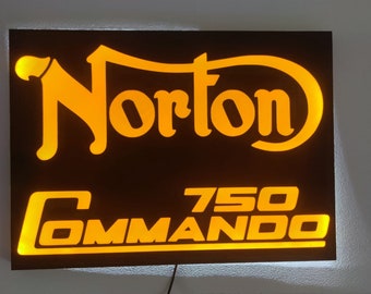 Logo lumineux NORTON 750 COMMANDO