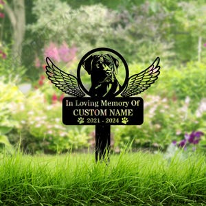 Tosa inu Dog Memorial Stake Dog Grave Marker Dog Metal Stake Dog Garden Sign Pet Loss Gift Dog Memorial Plaque