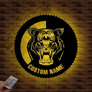 Custom Tiger Metal Wall Art, Tiger Metal Sign, Tiger Metal Wall Decor, Metal Tiger Art