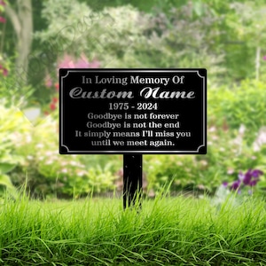Personalized Memorial Plaque, Memorial Stake, Sturdy Metal Grave Marker, Remembrance Plaque, Outdoor Memorial Plate Stake For Mom Dad