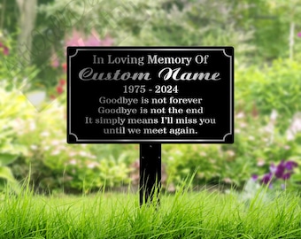 Personalized Memorial Plaque, Memorial Stake, Sturdy Metal Grave Marker, Remembrance Plaque, Outdoor Memorial Plate Stake For Mom Dad