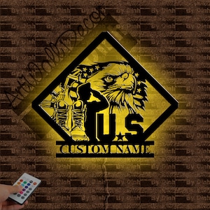 Custom US Soldier Metal Sign, Soldier Metal Sign, Veteran Gift, Military Wall Decor