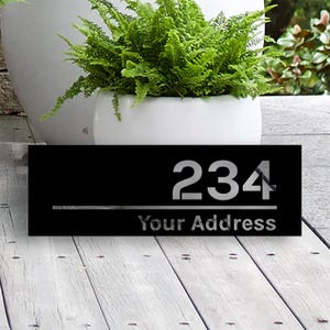 Personalized House Number Sign, Custom House Numbers, House Number Metal Sign, Outdoor House Numbers Plate, Modern House Address Sign