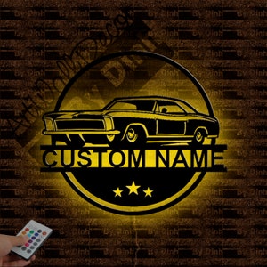 Custom Muscle Car Metal Wall Art, Chrysler Muscle Car Metal Sign, Car Metal Wall Decor