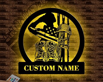 Custom Military Metal Wall Art, Military Metal Metal sign, Military Wall Decor, Military Gift