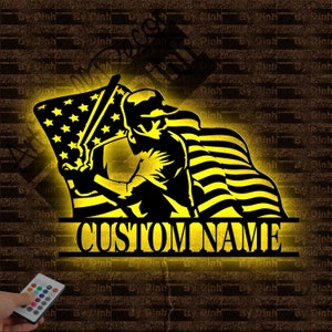 Luz LED de letrero de metal de jugador de béisbol americano personalizado, Arte de pared de metal de béisbol americano, Decoración colgante de pared de béisbol, Regalo de jugador de béisbol