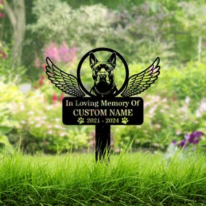 Thai Ridgeback Dog Memorial Stake Dog Grave Marker Dog Metal Stake Dog Garden Sign Pet Loss Gift Dog Memorial Plaque