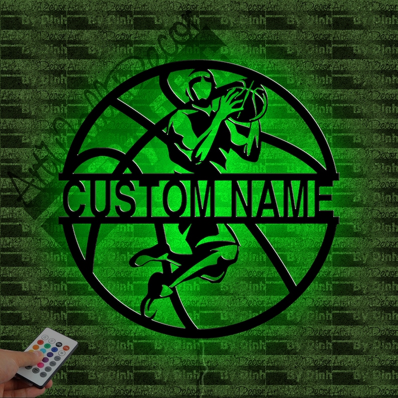 Custom Basketball Metal Wall Art, Basketball Metal Sign, Basketball