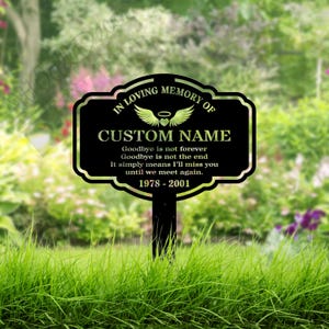 Custom Memorial Plaque Stake, Personalized Grave Marker, Remembrance Plaque, Outdoor Memorial Plate Stake for Mum Dad, In Loving Memory