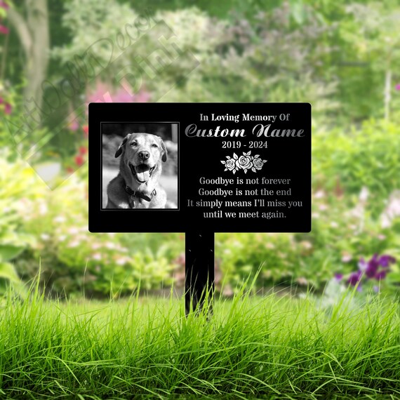 Custom Dog Memorial Plaque, Memorial Stake, Metal Grave Marker