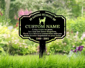 Personalized Podengo Dog Memorial Stake, Dog Grave Marker, Dog Metal Stake, Remembrance Plaque, Outdoor Memorial Plate Stake, Pet Loss Gifts