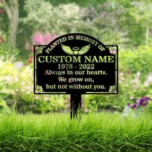Custom Memorial Tree Plaque With Stake Custom Metal Grave Marker Remembrance Plaque Outdoor Memorial Plate Stake for Mum Dad Tree Sign