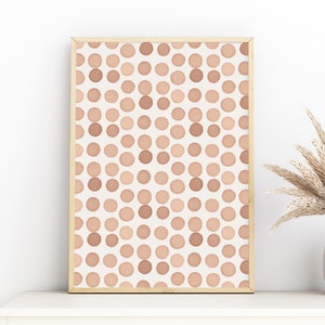 Minimal Circle Wall Art Print, Printable Wall Art, Neutral Abstract Dots Wall Decor, Boho Wall Art, Nursery Wall Art, Modern Art Printable