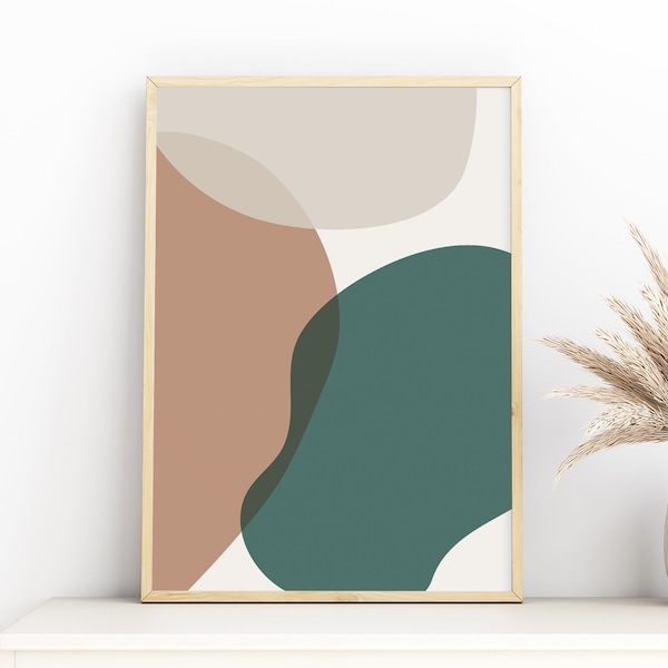 Green Brown Wall Art Etsy
