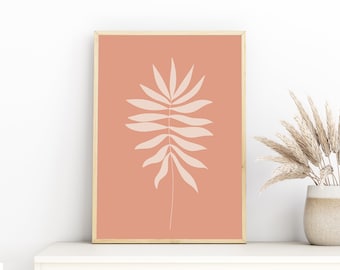 Minimal Plant Print, Modern Home Decor Wall Art, Botanical Printable, Boho Art, Printable Wall Art, Abstract Floral Print, Instant Download
