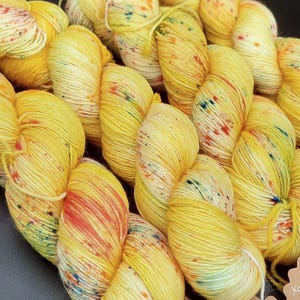 Sunshine handgefärbtes Garn, 100% Schurwolle (Merino) 100g / 400m LL, fingering Stärke