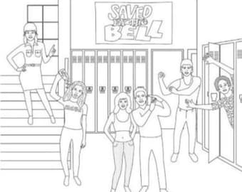 Saved by the Bell Coloring Postcards