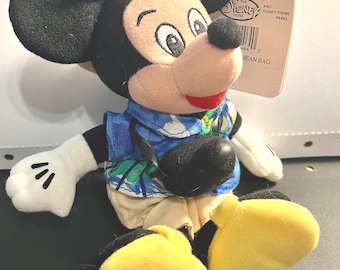 CLEARANCE - Vintage Disney Vacation Tourist Mickey Mouse Beanbag Plush