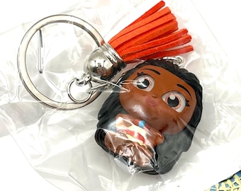 CLEARANCE - Handmade Disney Doorables Moana Keychain from the Movie Moana