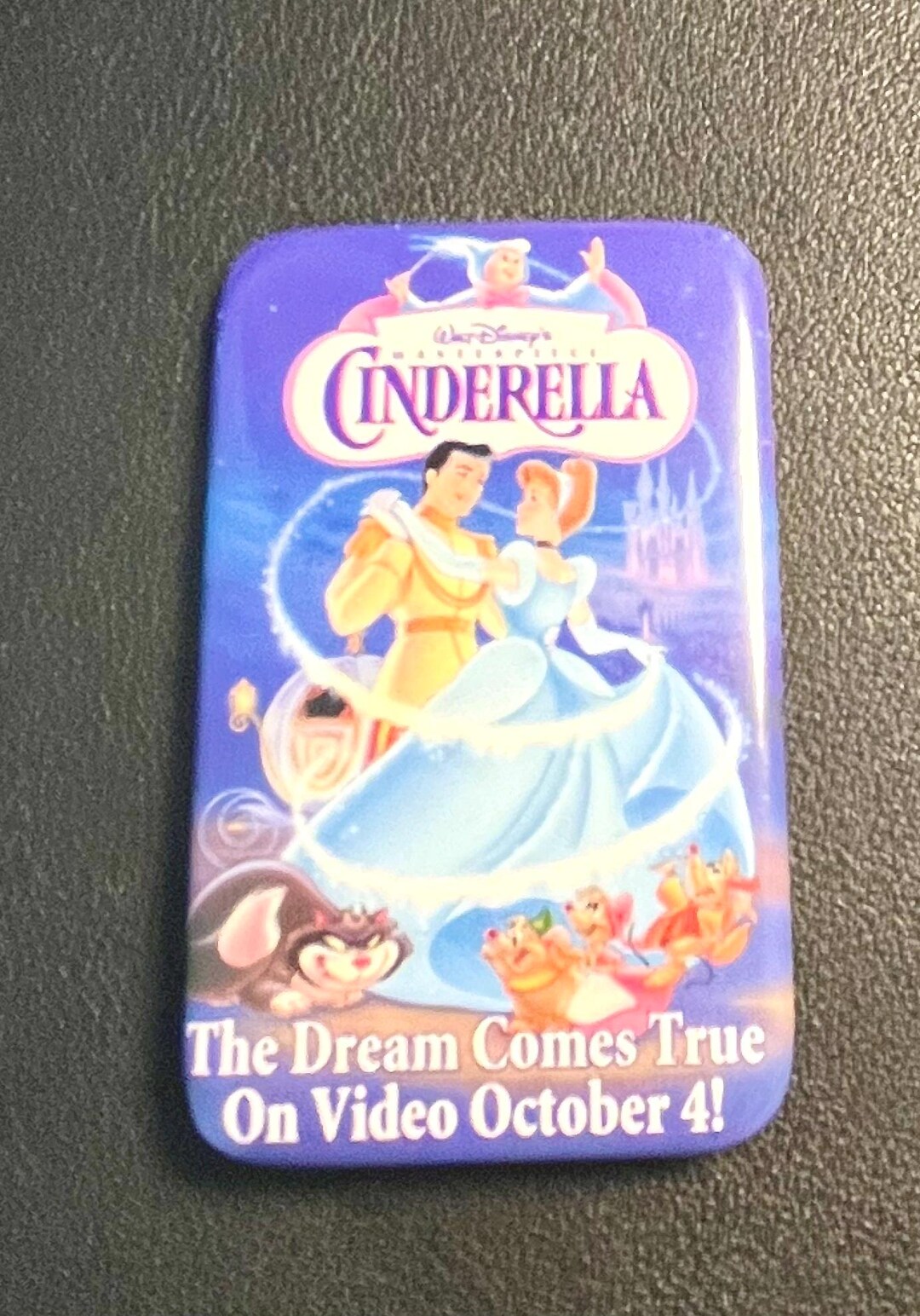 Vintage Cinderella Pinback Button - Etsy