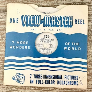 Vintage Stereoscope View-Master Reel # 222 - Tournament of Roses Pasadena Calif. - USA - 1953 - w/Nixon