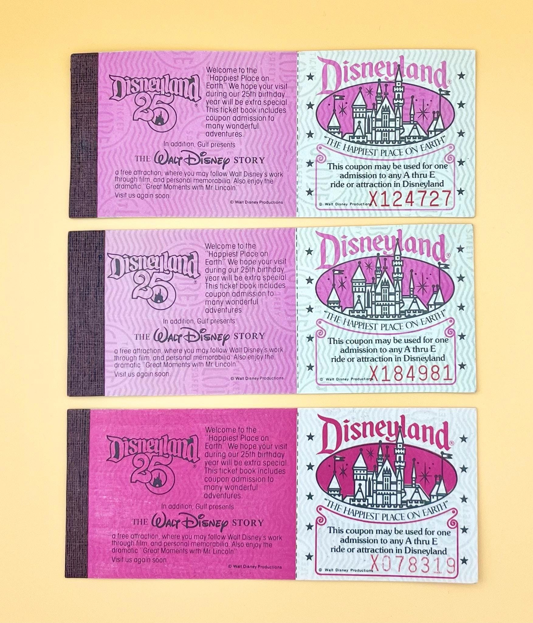 Vintage Disneyland Ticket Book - Etsy