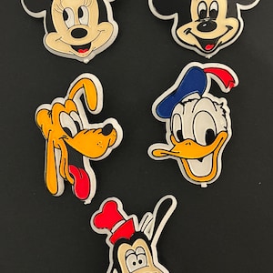 Vintage Disney Lever Back Pins - The Fab Five.  Choose From:  Mickey Mouse, Minnie Mouse, Goofy, Donald Duck, or Pluto