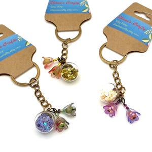 Handmade Pixie Dust Keychain – Star Confetti, Rose Gold Charm, Fairy Fan Gift