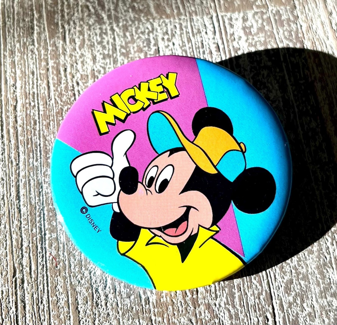 Vintage Mickey Mouse Pinback Button - Etsy